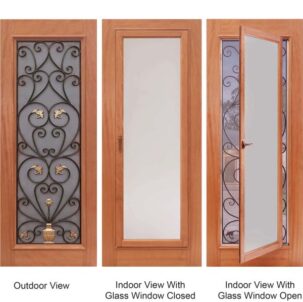 1 Lite Wrought Iron 2 In 1 Door