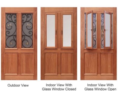 1/2 Glass Colonial 4 Panel 2 In 1 Door