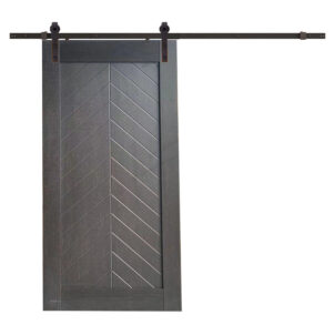 Black Rose Herringbone Barn Door