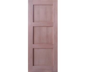 Horizontal 3 Panel Shaker Door Timber Finish