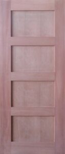 Horizontal 4 Panel Shaker Door Timber Finish