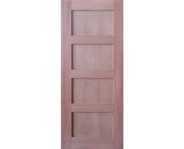 Horizontal 4 Panel Shaker Door Timber Finish