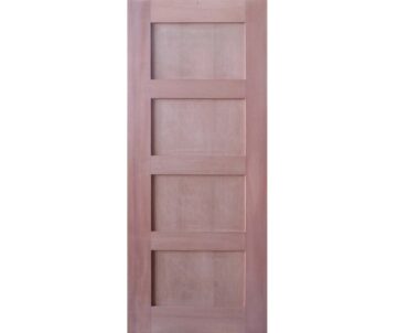 Horizontal 4 Panel Shaker Door Timber Finish