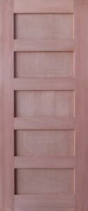 Horizontal 5 Panel Shaker Door Timber Finish