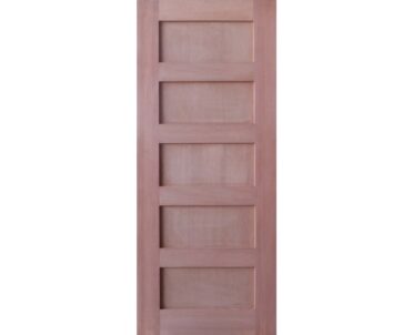 Horizontal 5 Panel Shaker Door Timber Finish