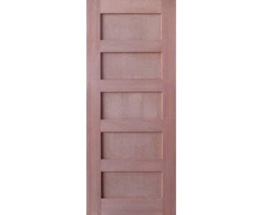 Horizontal 5 Panel Shaker Door Timber Finish