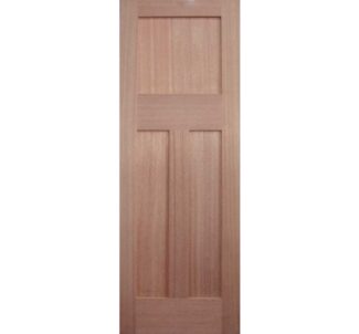 3 Panel (bungalow) Shaker Door Timber Finish